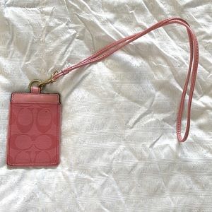 Coach ID holder and lanyard